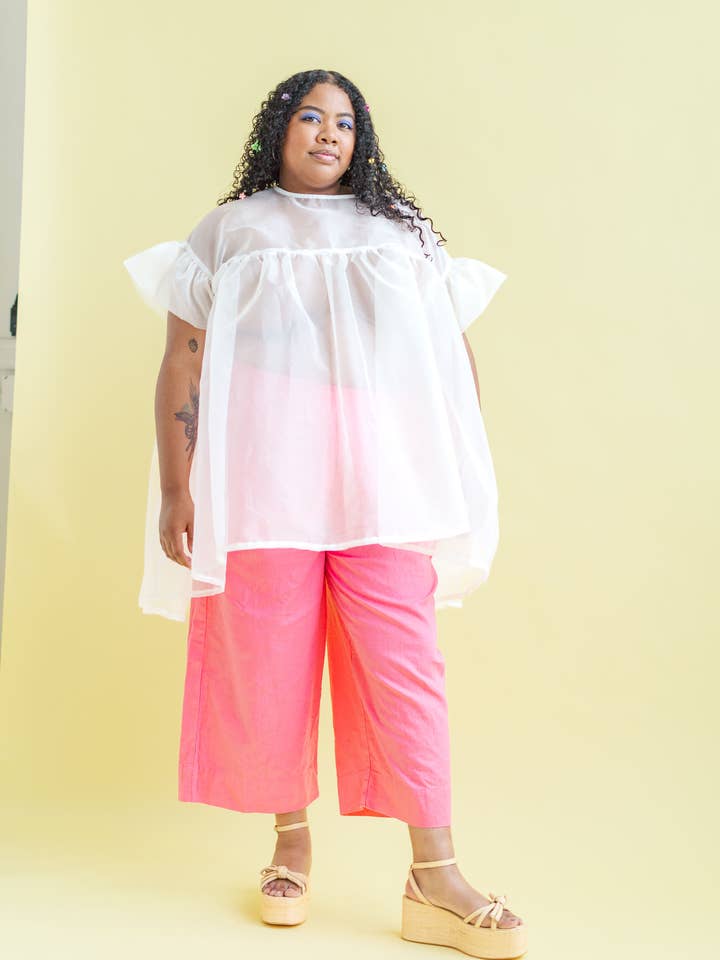 Nettle Studios - Wholesale Pants - Women's - Size Inclusive Plus Size Wide Leg Pant Bubblegum Pink Linen9