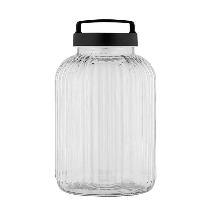 Franklin Glass Canister Large Black for wholesale by Amici Home
