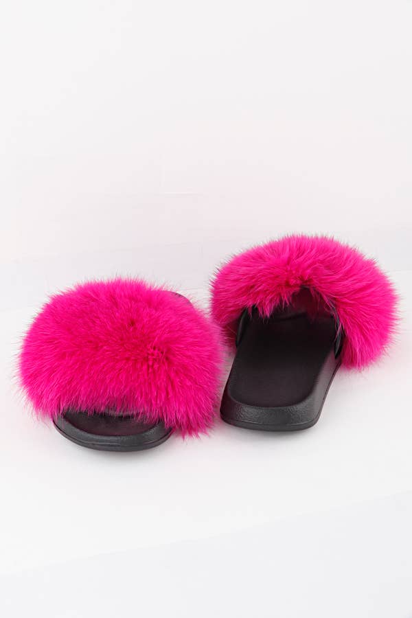 3AM BY H&D ACCESSORIES - Wholesale Slippers - Women's - Fox Fur Slippers2
