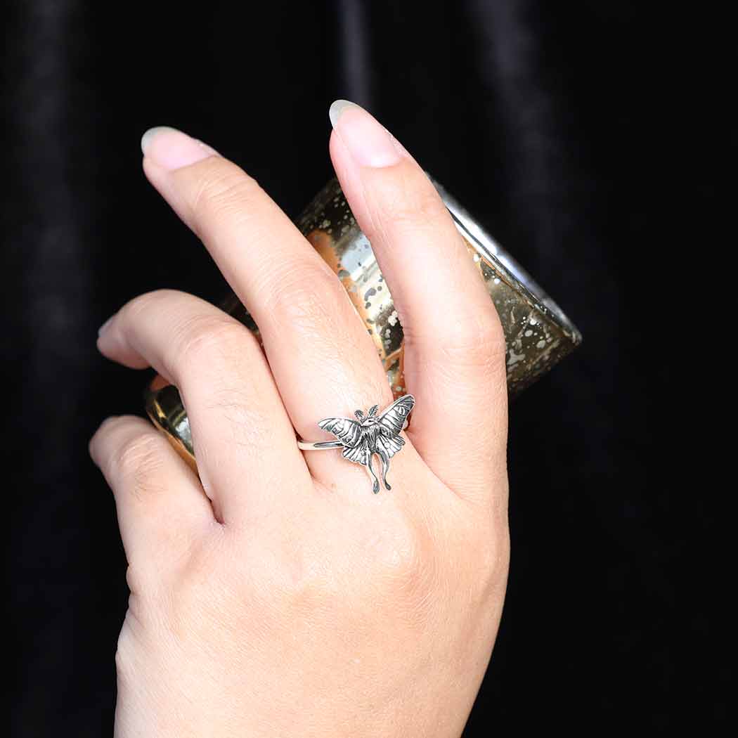 Nina Designs - Wholesale Cocktail/Statement Ring - Sterling Silver or Bronze Luna Moth Ring1