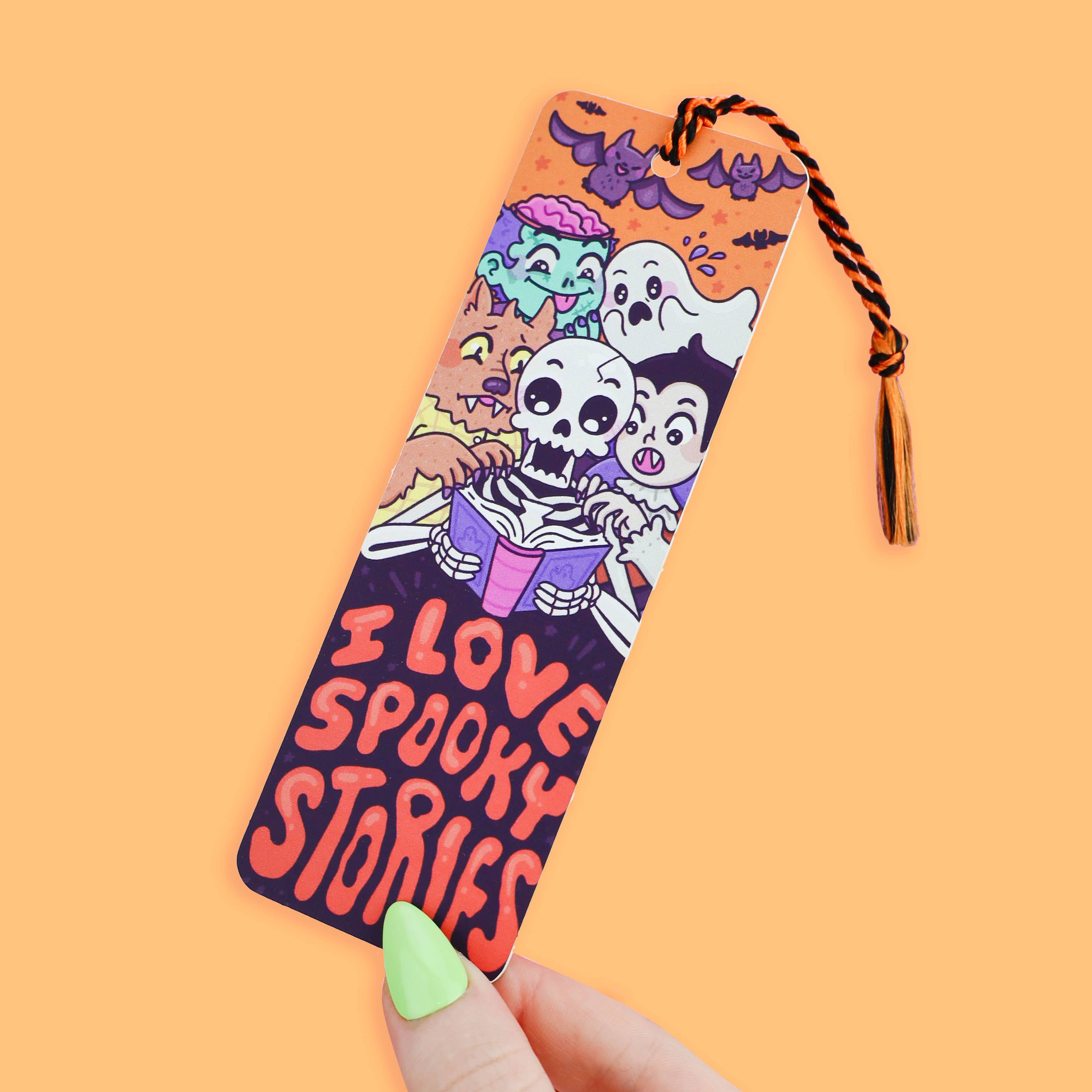 Turtle's Soup - Wholesale Bookmark - I Love Spooky Stories Reader Gift Bookmark with Tassel1