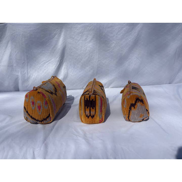 Tibet Handicrafts LLC - Wholesale Travel Set - Orange Velvet 3 Piece Travel Set6