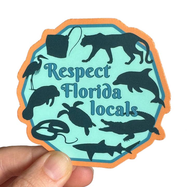 Respect Florida Locals Matte Sticker for wholesale by Art by Sharell