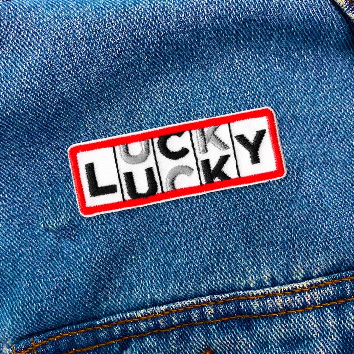 Lucky Iron On Patch | Lucky Slots Only Iron-On Embroidered for wholesale by Kosmic Soul