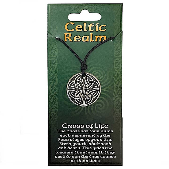 Myth & Magik - Silver Jewellery Cavern Wholesale - Wholesale Pendant/Charm Necklace - Cross of Life Pewter Pendant Necklace (USA-DDP)