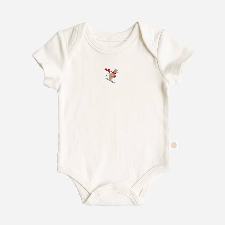 The Blueberry Hill - Wholesale Bodysuit (Non-Footed) - Baby - Onesie Ski Bear Baby Bodysuit Organic Winter Graphic Gift0