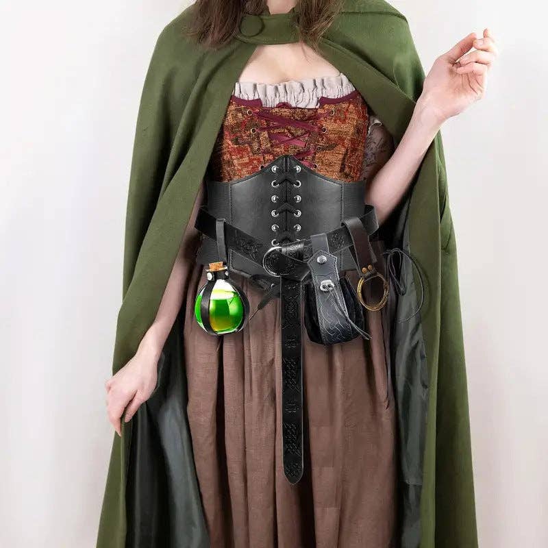 SALINA TRADING INC - Vendita all'ingrosso Costume di carnevale - Donna - Set di Costumi Medievali di Halloween per Donne - Abito Fantasy da Vichinga5