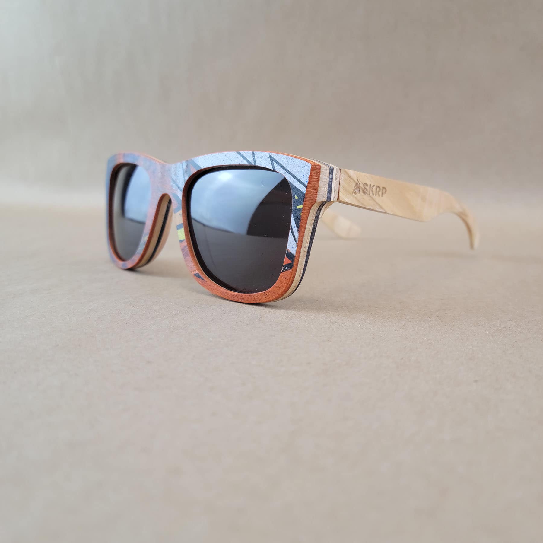 SKRP - Wholesale Sunglasses – Unisex - Recycled Skateboard Wayfarer Style Sunglasses