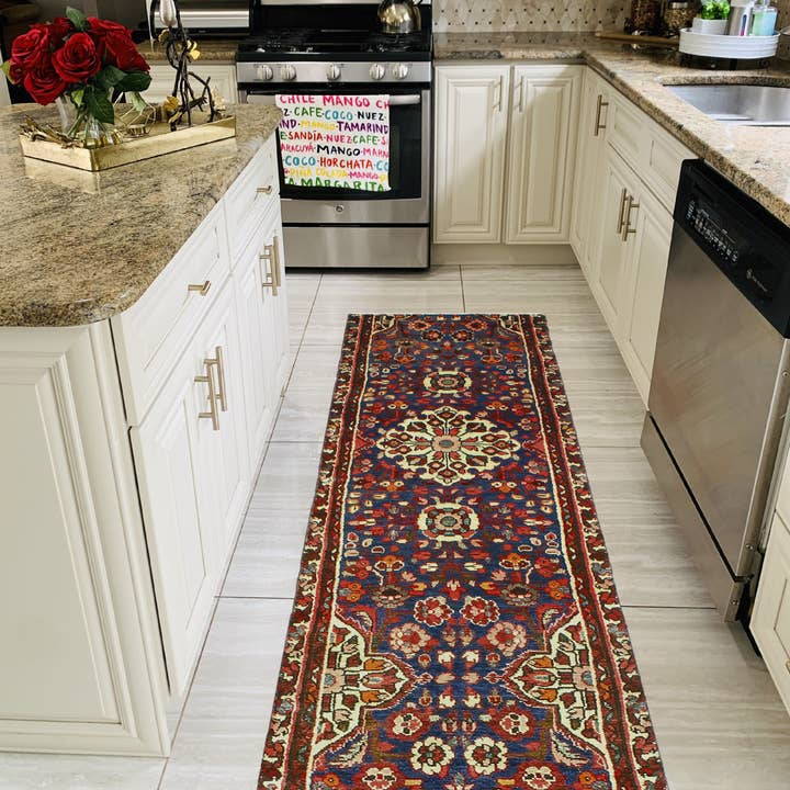 Noori Rug - Wholesale Area Rug - Fine VTG Caleb Navy/Ivory Runner, 2'0" x 9'4"1