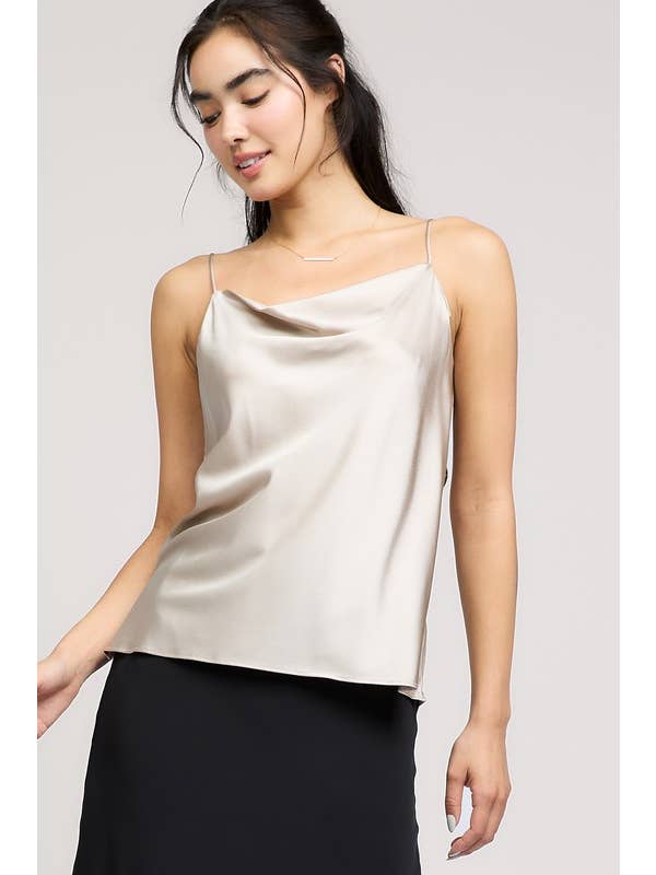 Current Air - Wholesale Camisole - Women's - 100% Silk Cowl Neck Cami Top4