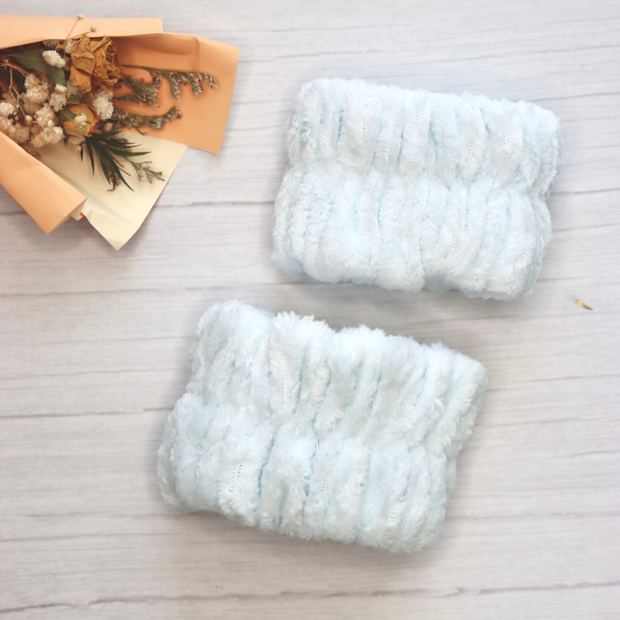 DrifWoo - Wholesale Spa Headband - Microfiber Spa Wristband & Headband Set, Face Wash 2 Pairs1