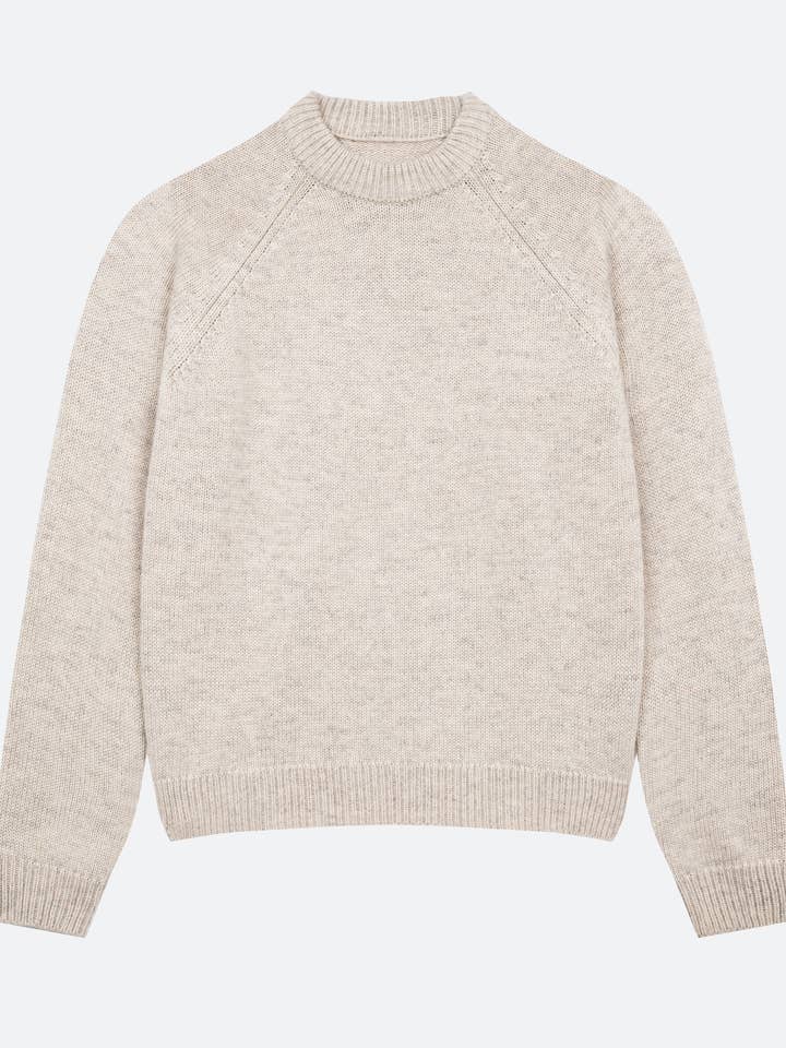 Pulls en tricot raglan mélangé d'avoine pour la vente par FRGL