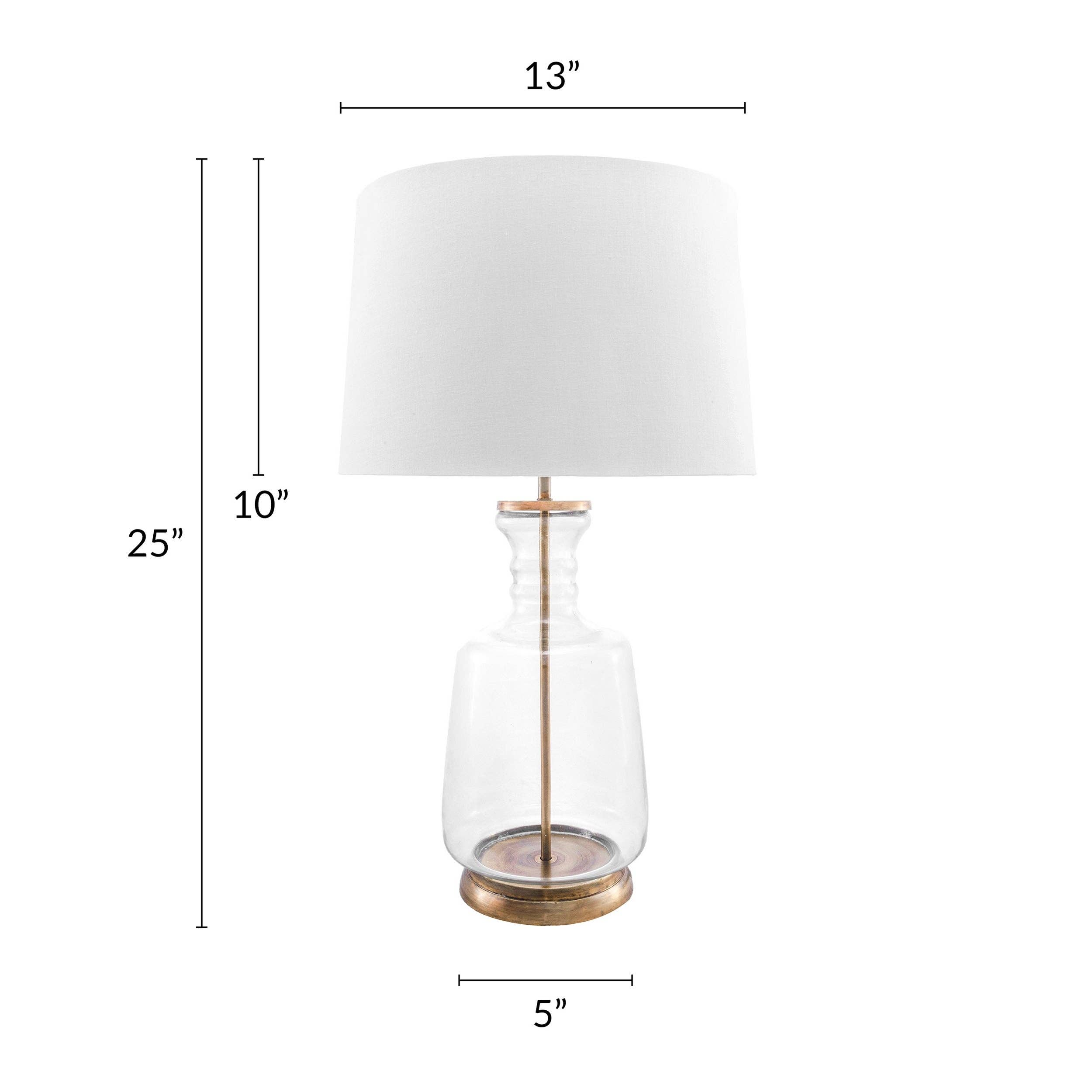 Gold Eagan 24" Glass Table Lamp for wholesale on Faire2