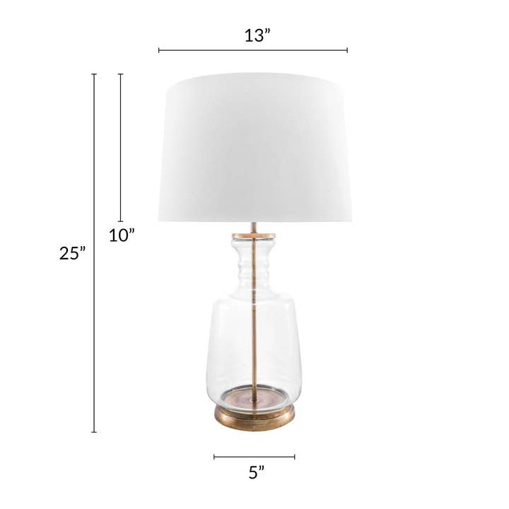 Gold Eagan 24" Glass Table Lamp for wholesale on Faire2