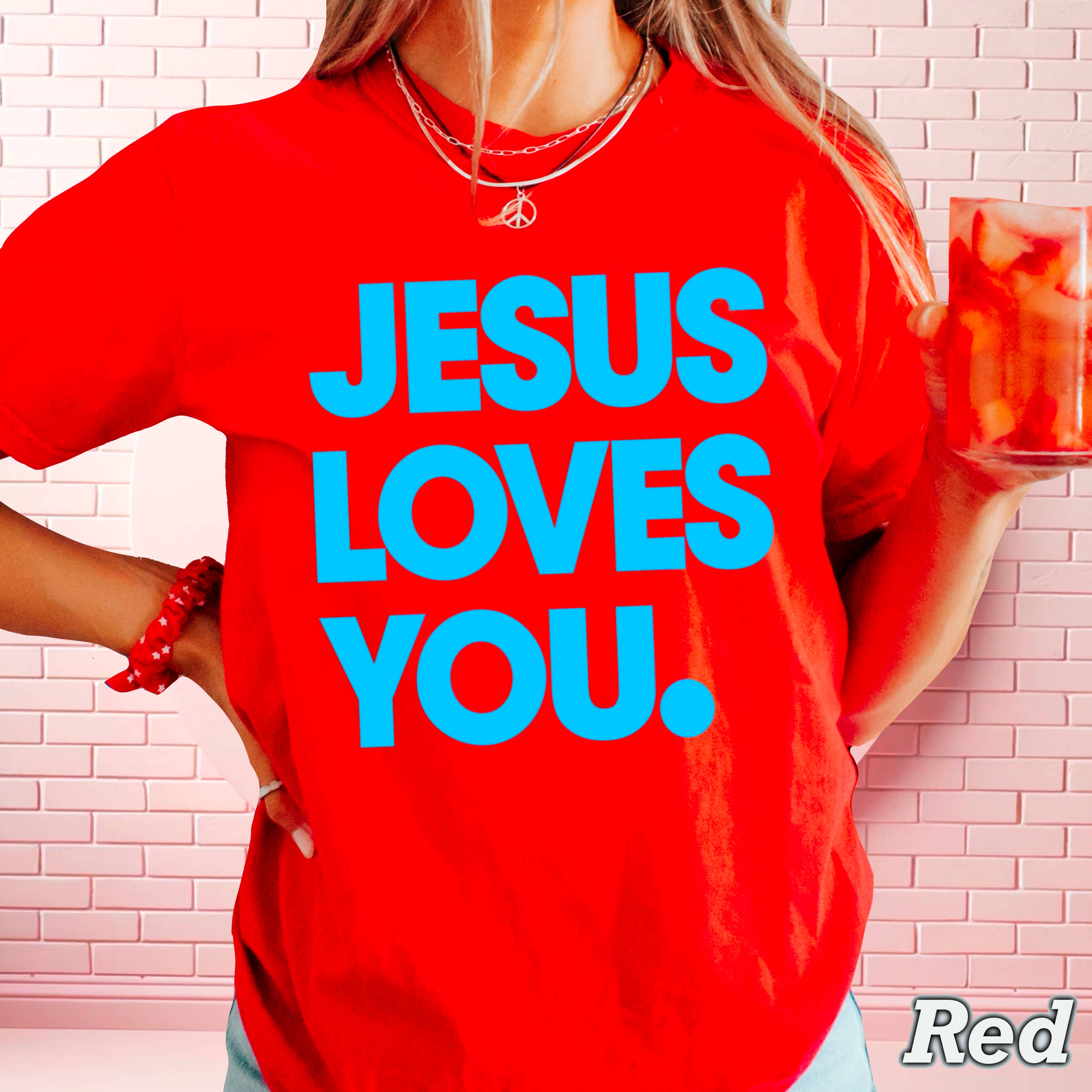 Shoppe SHC - Wholesale Screen Printed T-Shirt - Women's - Jesus Loves You Christian T-Shirt | Comfort Colors20