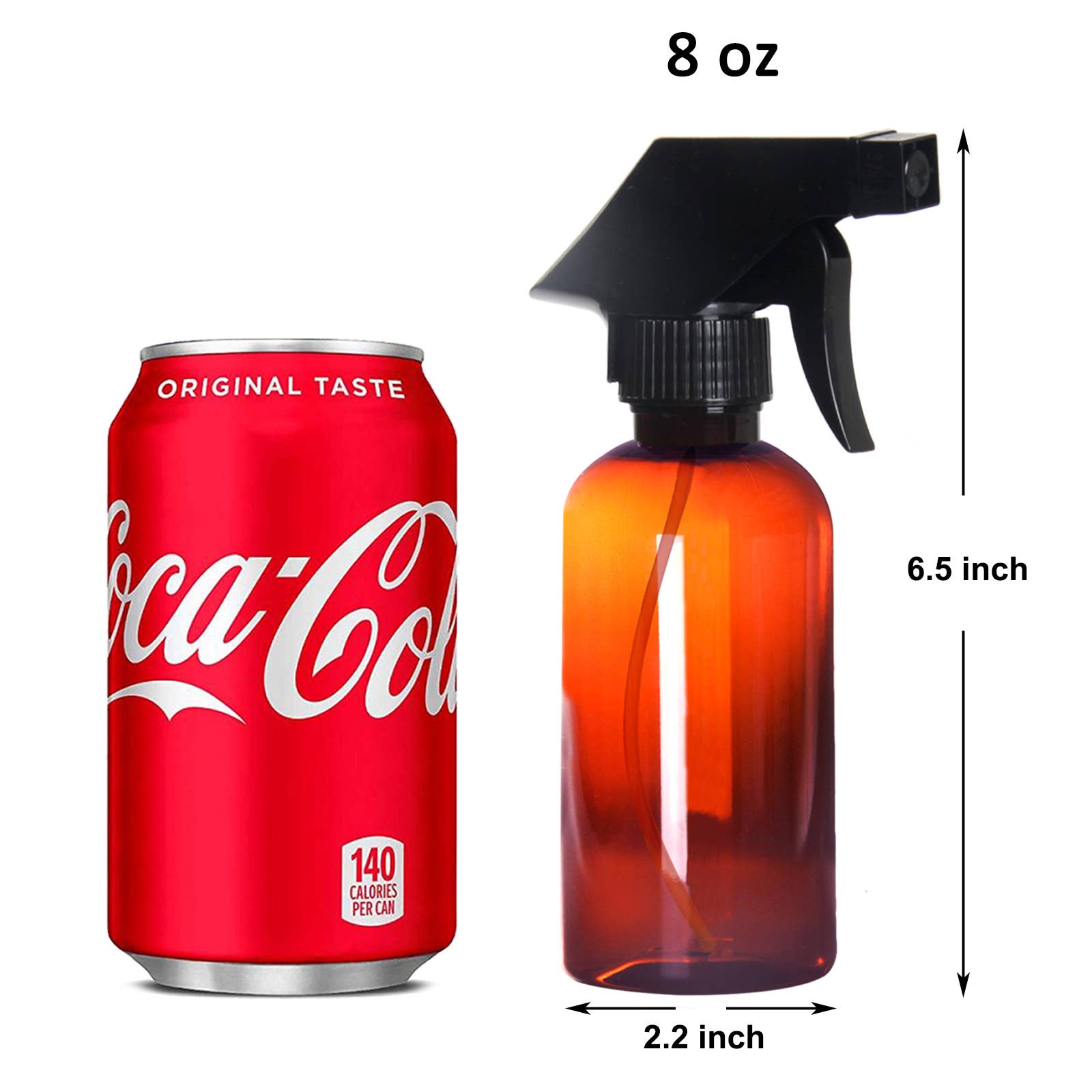 Youngever - Wholesale Spray Bottle - Youngever 6 Pack 8OZ Empty Plastic Spray Bottles - Amber1