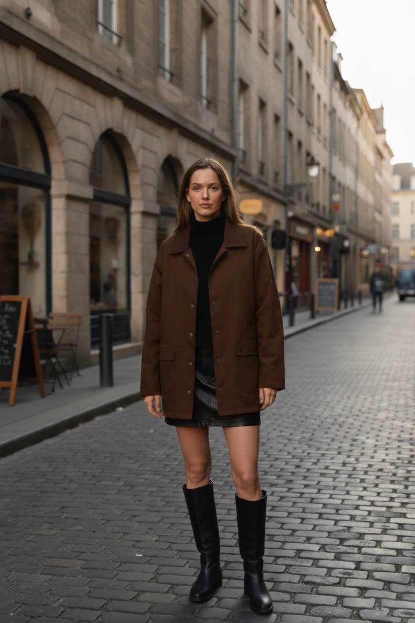 MOOYA - Wholesale Jacket - Women's - Ribbed collar parka jacket MY081