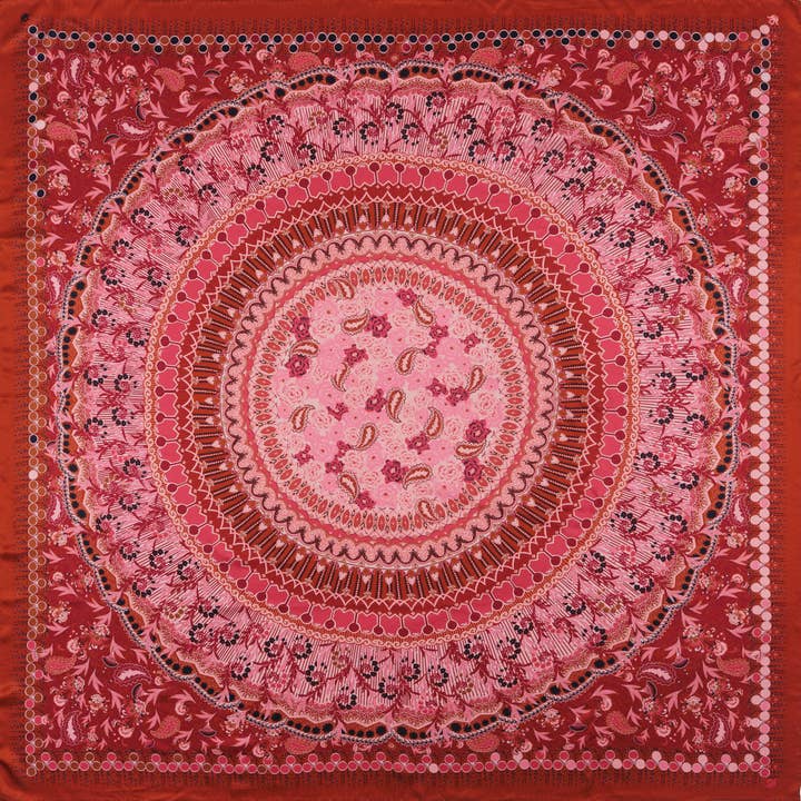 carré seta 130 - bohème caramello per la vendita all'ingrosso da parte di Petrusse Paris