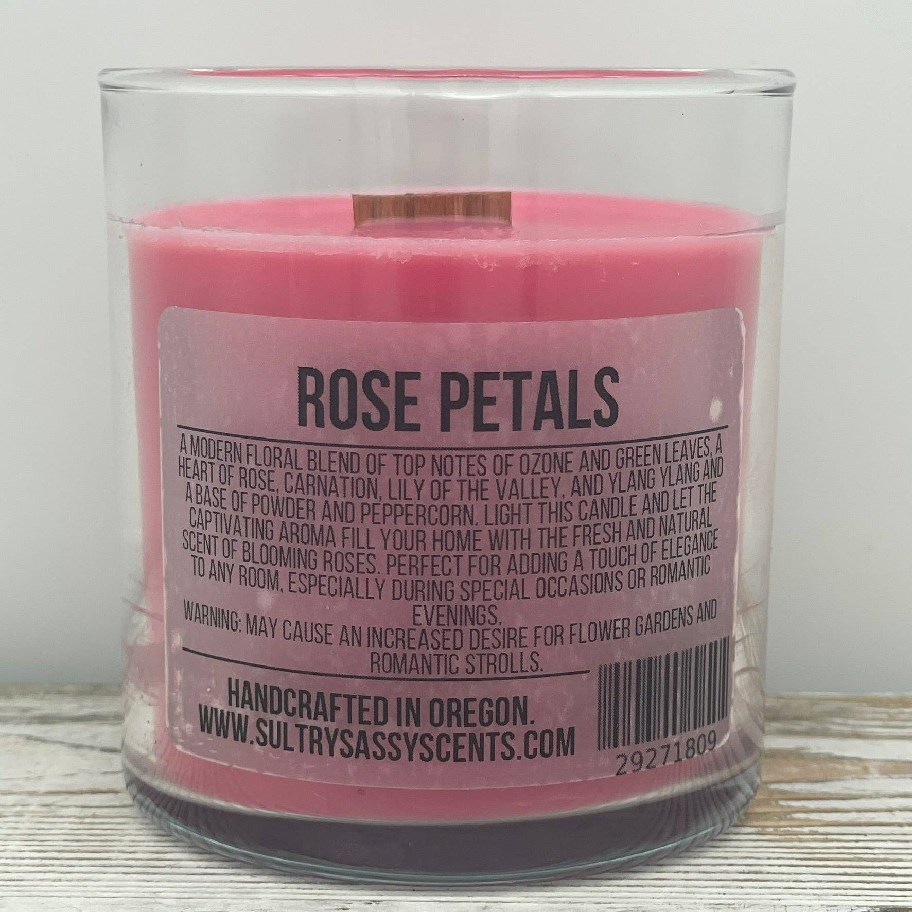 Sultry Sassy Scents - Wholesale Jar/Filled Candle - Rose Petals - Soy Wax Candle2