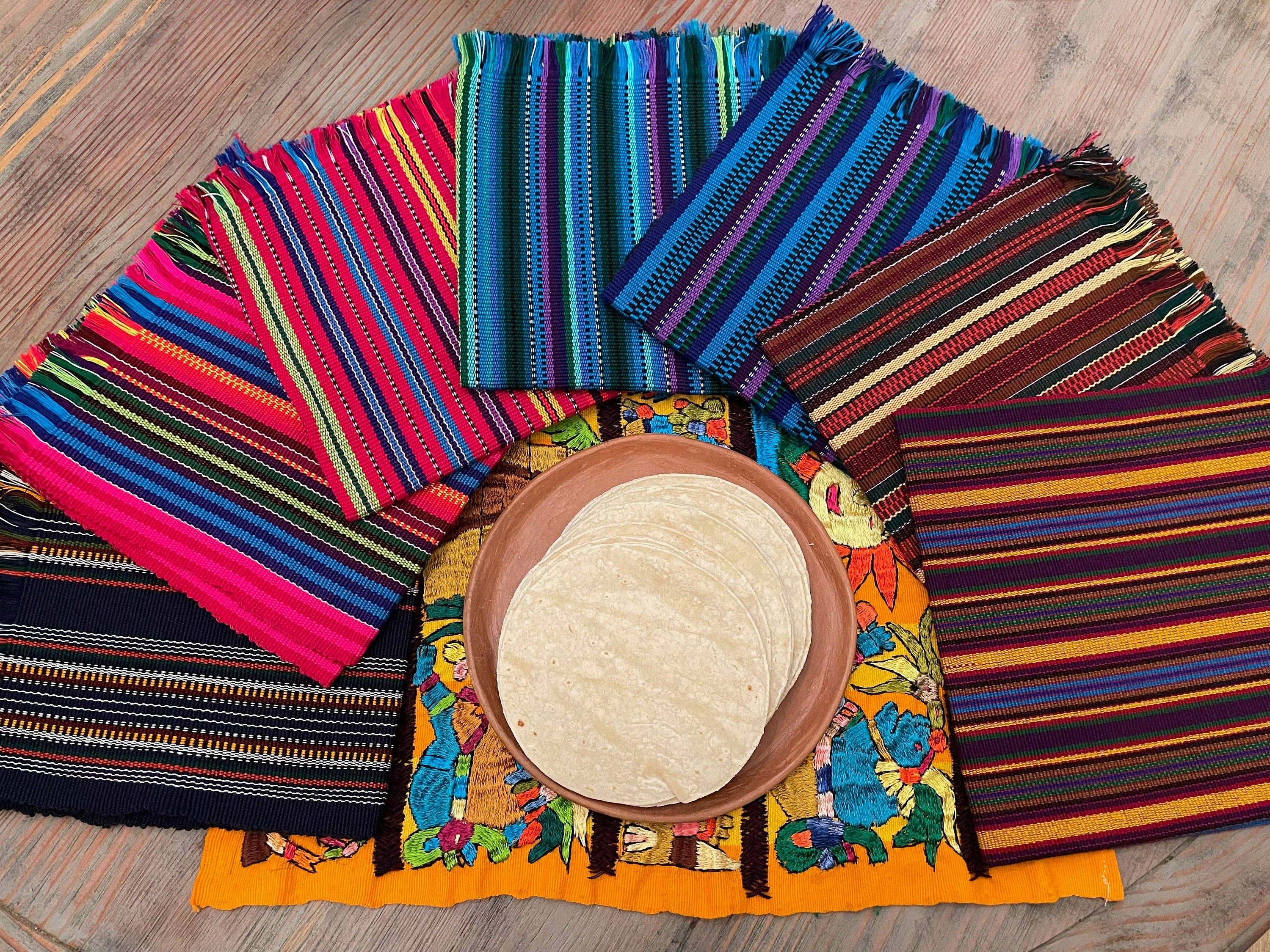 GUATEARTISAN – Engroshandel Middags- og stofserviet – Håndvævede farverige tortillaindpakninger/kludservietter7