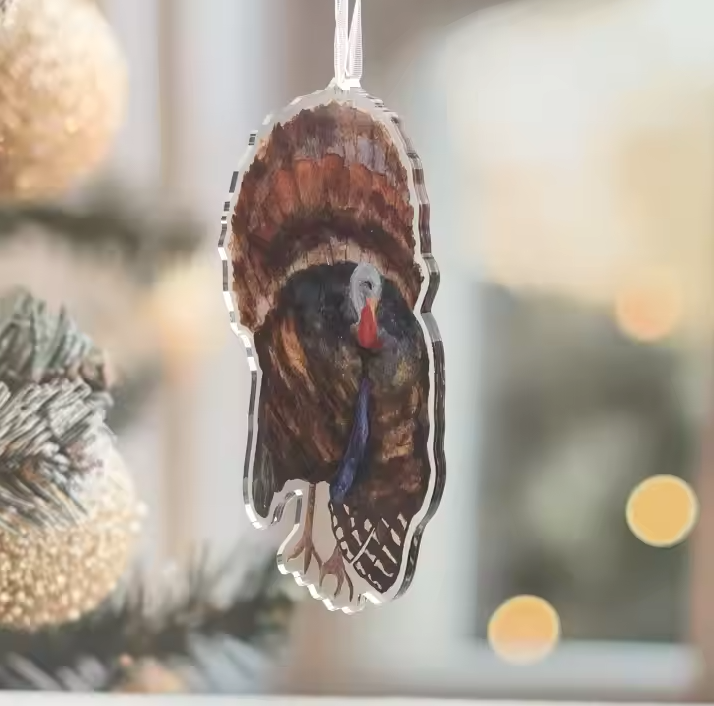 Casey Andrews Art - Wholesale Ornament - Wild Turkey Acrylic Ornament2
