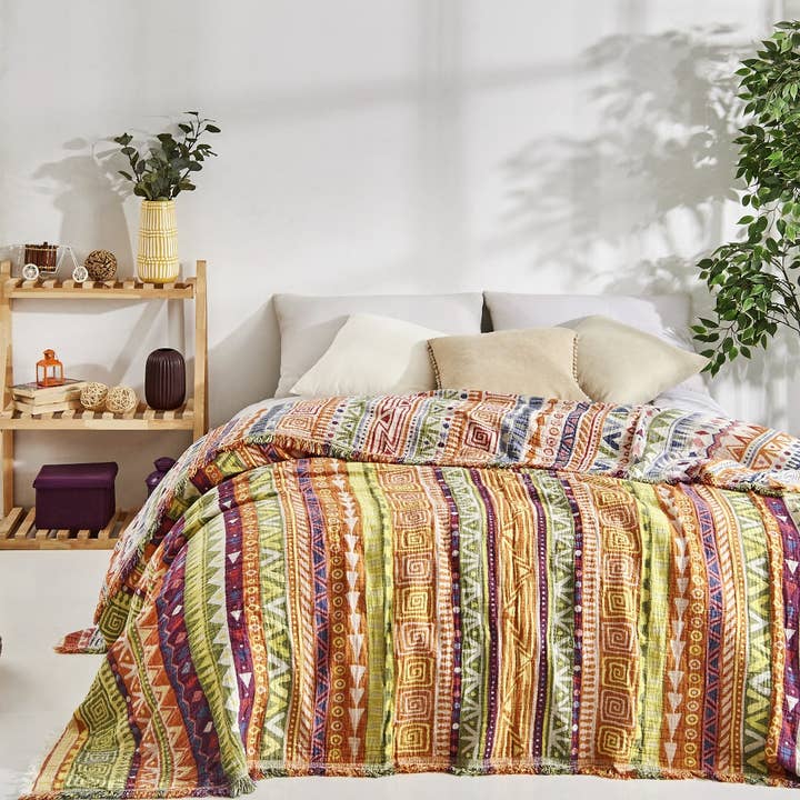 Kikoya - Wholesale Bedding Blanket - Boho Bedspread Turkish Cotton Summer Blankets Throw Bohemian8