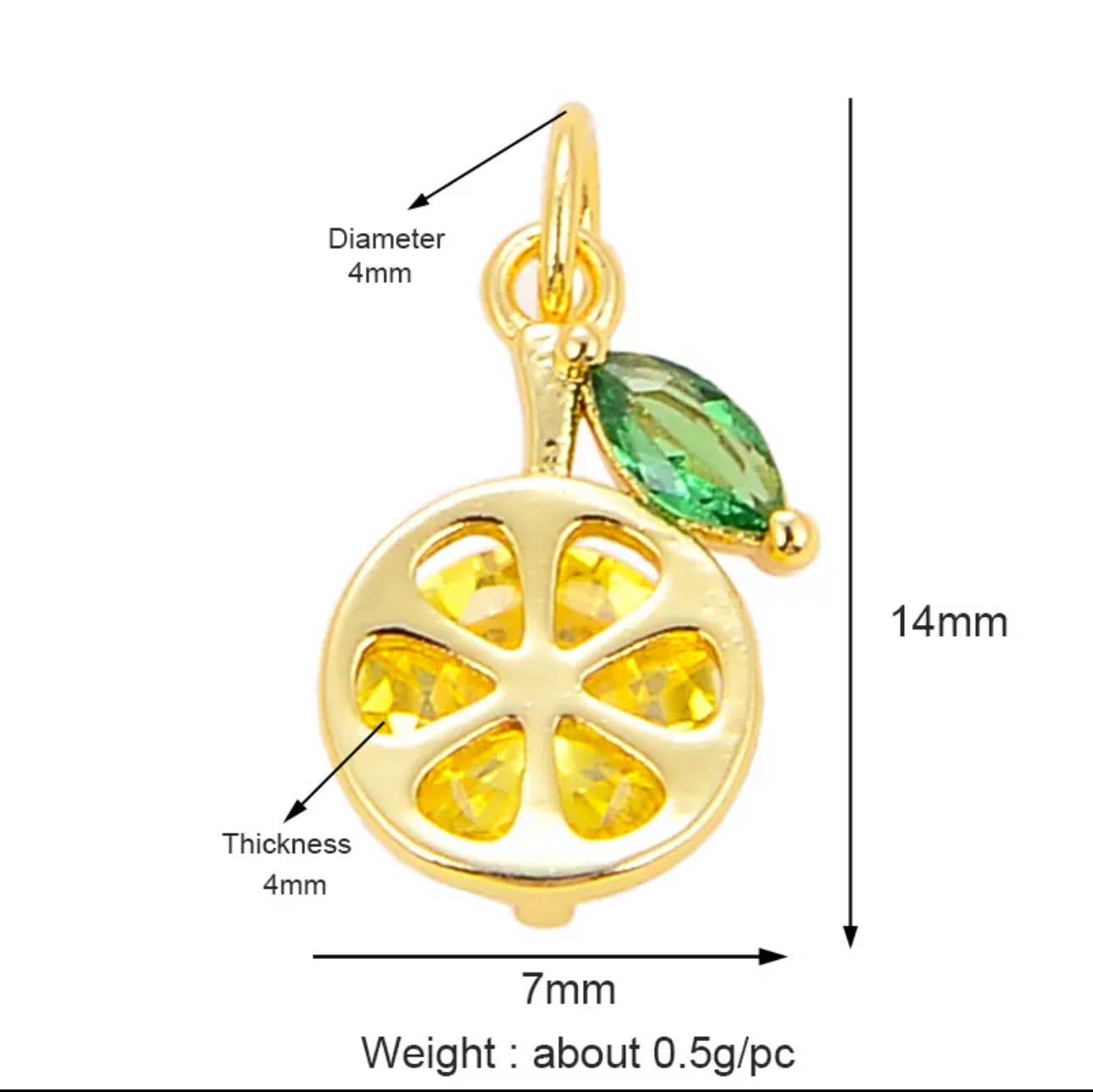 Savvy Bling - Wholesale Individual Charm/Pendant - Lemon Charm For Charm Necklace & Bracelet1