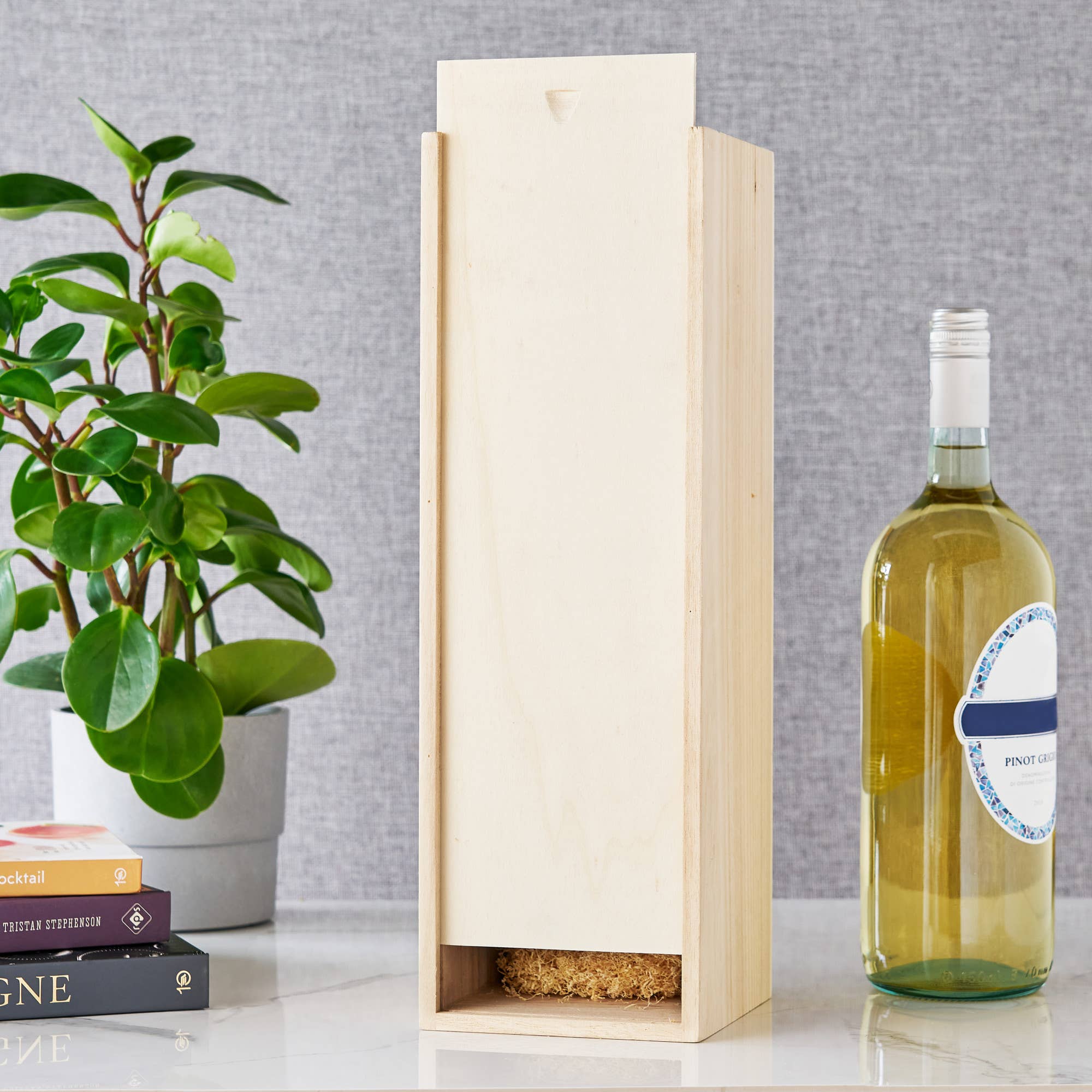 Twine - Wholesale Wine Gift Bag - Single Magnum Sized Bottle Wood Wine Gift Box2