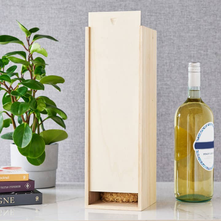 Twine - Wholesale Wine Gift Bag - Single Magnum Sized Bottle Wood Wine Gift Box2