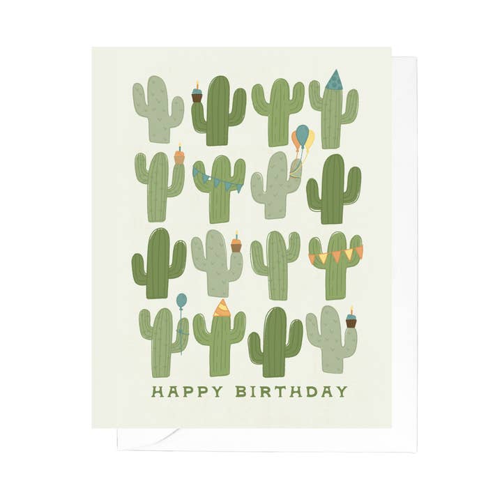 Creative Kind - Venta al por mayor Tarjetas de cumpleaños - Tarjeta de felicitación de cumpleaños con 16 cactus0