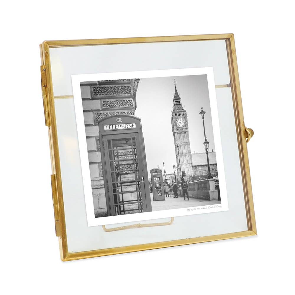Isaac Jacobs International - Wholesale Picture frame - Isaac Jacobs Metal Floating Photo Frame w/ Locket Bead Clasp