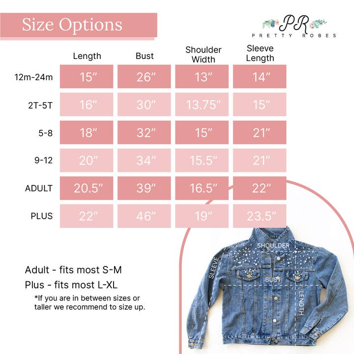 GiftsbyPR - Vendita all'ingrosso Giacca di jeans - Bambini - Giacca in denim Flower Girl, Giacca in jeans con fiori, Fiore personalizzato