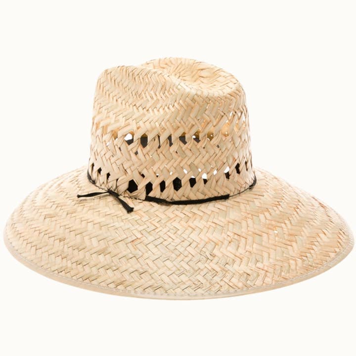 Olive & Pique - Wholesale Straw Hat - Unisex - Palm Leaf Lifeguard Hat with Vented Pattern, UPF 50+3