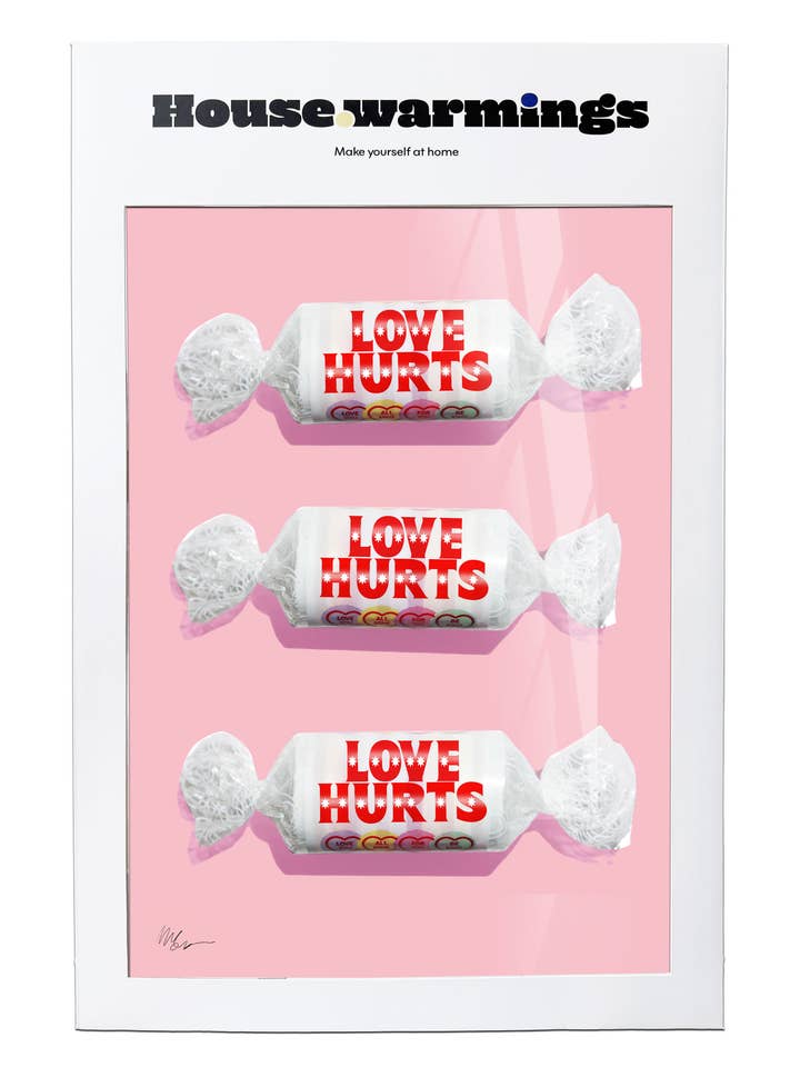 LOVE HURTS Konsttryck - A4 Storlek för wholesale av House.warmings