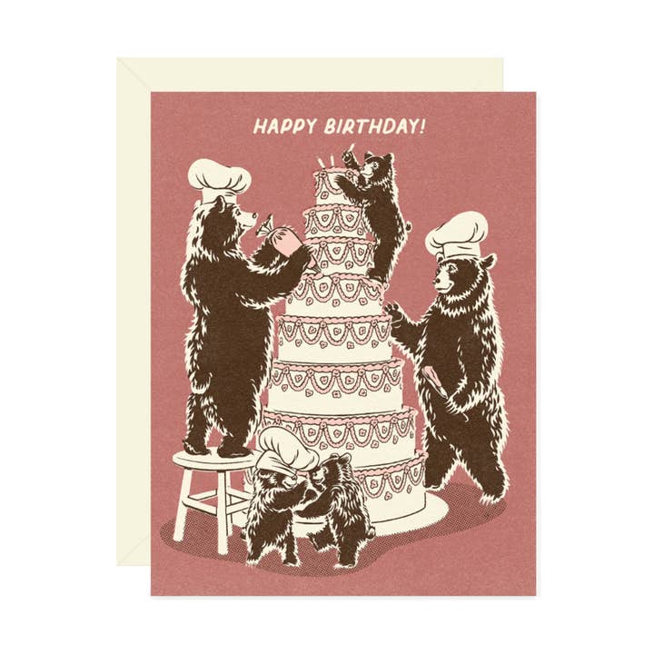 Wallflower Paper & Party – Engroshandel Fødselsdagskort – Bear fødselsdagskort0