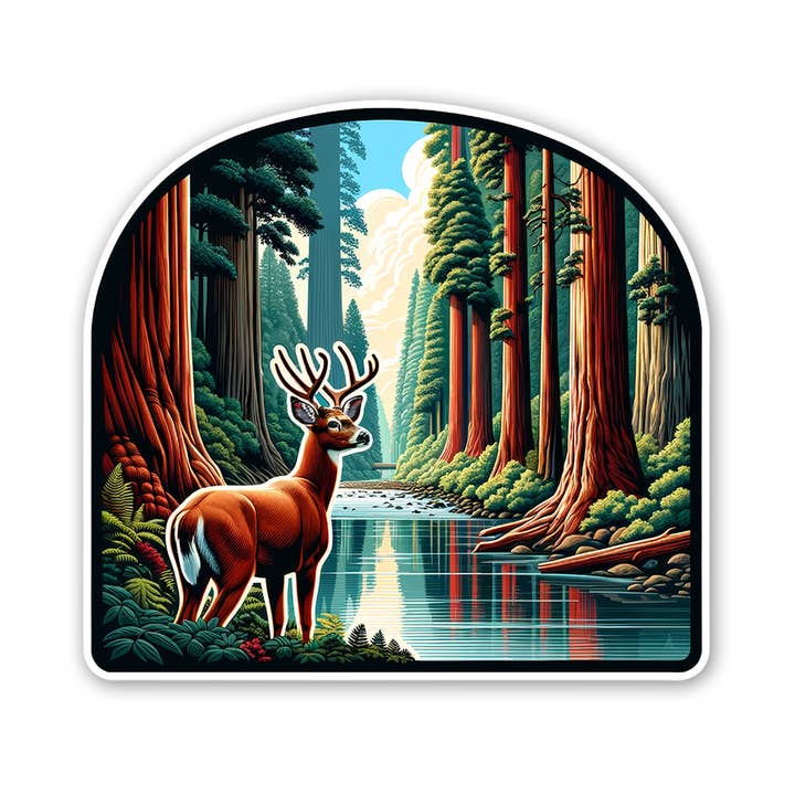 Pegatina Buck At River para venta al por mayor de Sticker Atlas