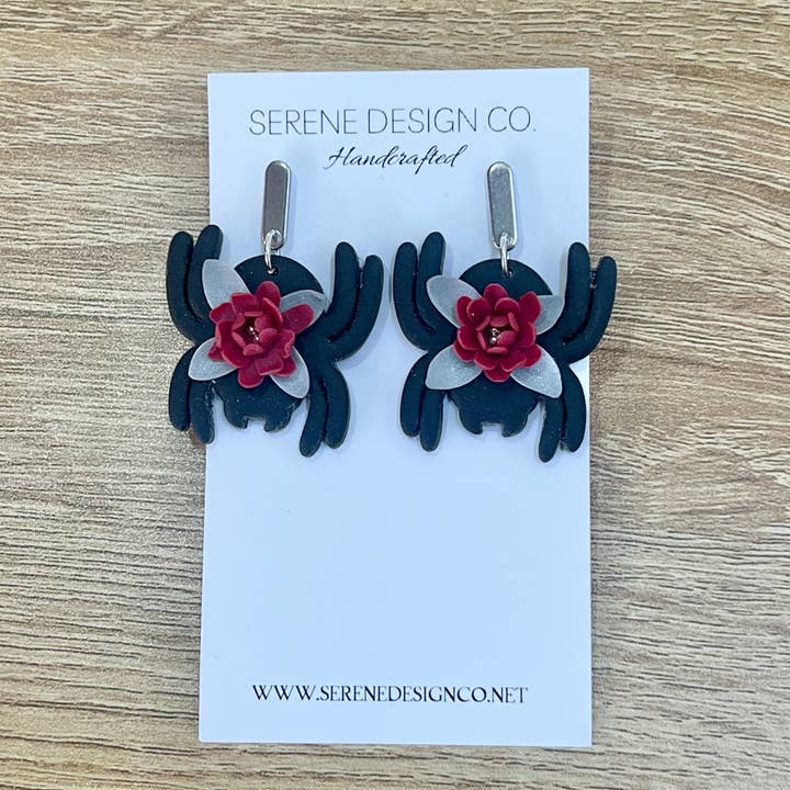 Serene Design Co. - Wholesale Dangle Earrings - Floral Spider Earrings1