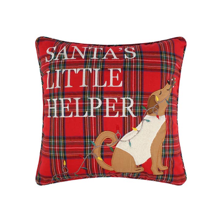 Levtex Home - Wholesale Throw/Decorative Pillow - Jingle Paws Santas Little Helper Pillow