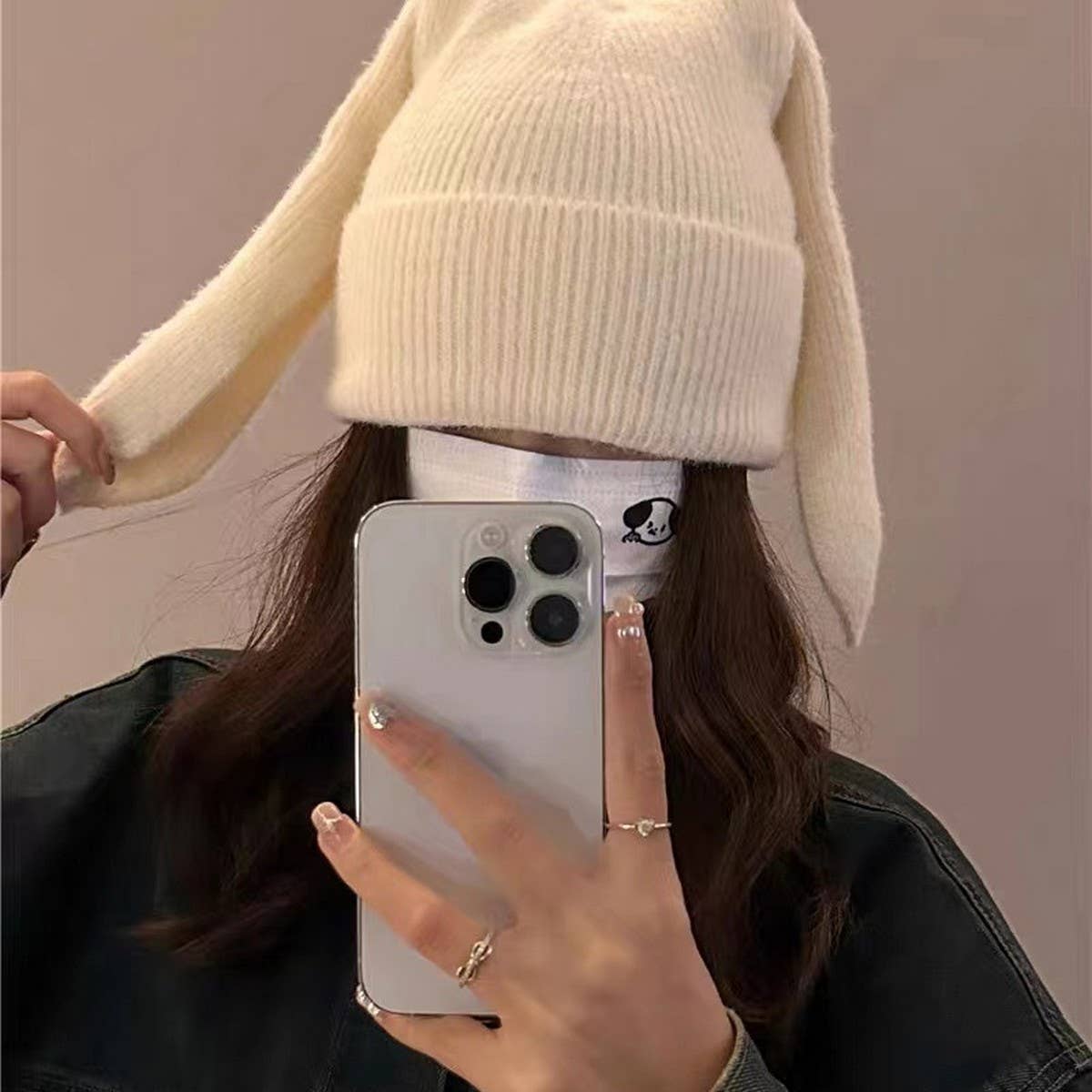NINEXIS - Wholesale Beanie - Women's - CWAH2212_SOLID COLOR LONG EAR RABBIT KNITTED WOOL HAT7