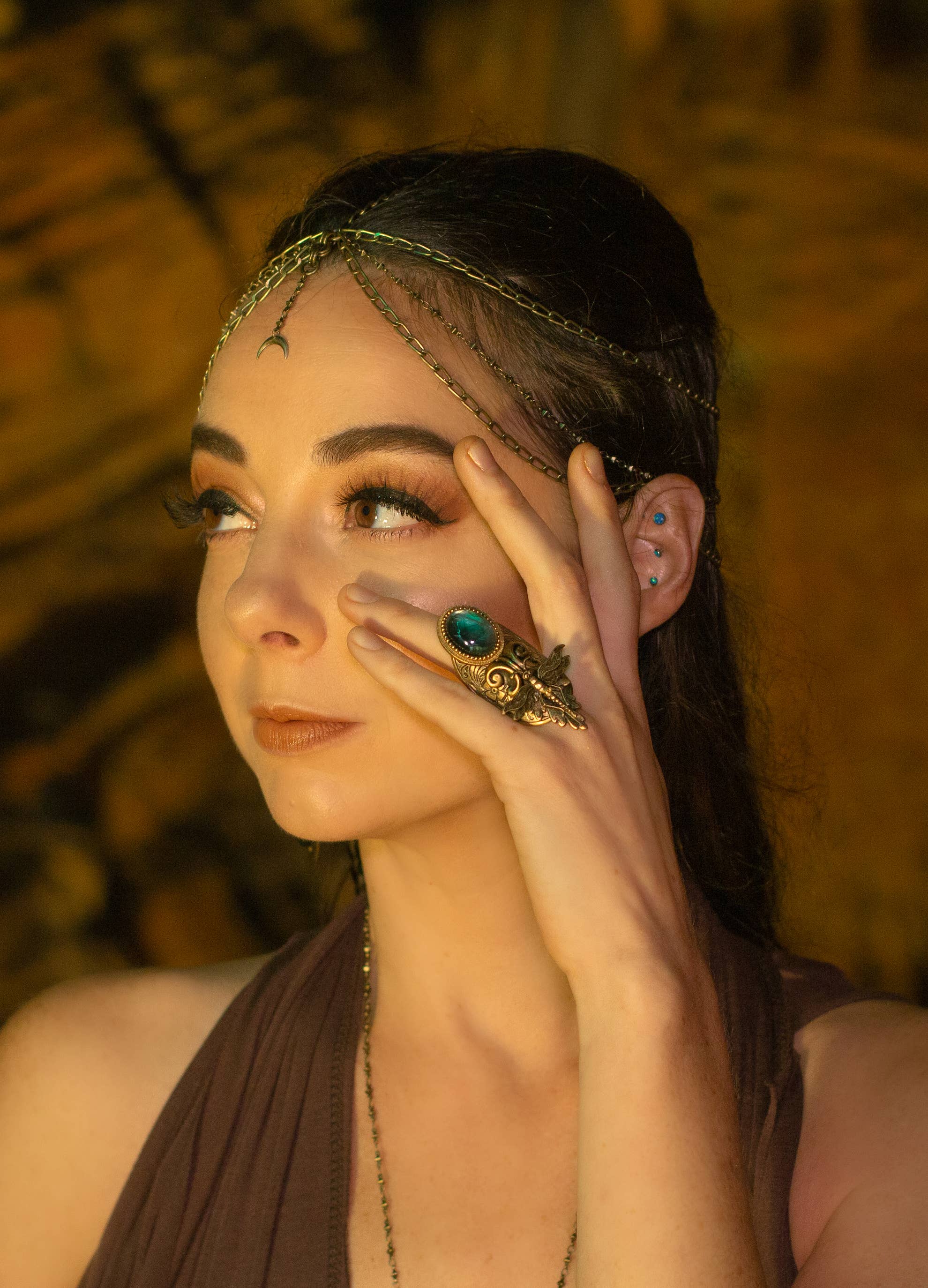 Trollbinde - Wholesale Cocktail/Statement Ring - Cavern Lantern Finger Armor6