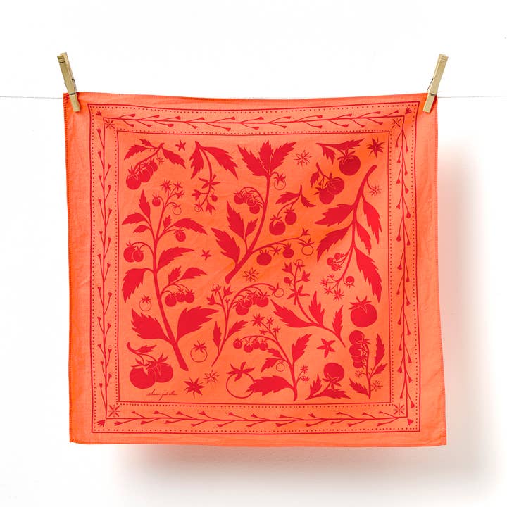 Tomato Bandana - Bestselling Cotton Tomato Illustration for wholesale by Elana Gabrielle