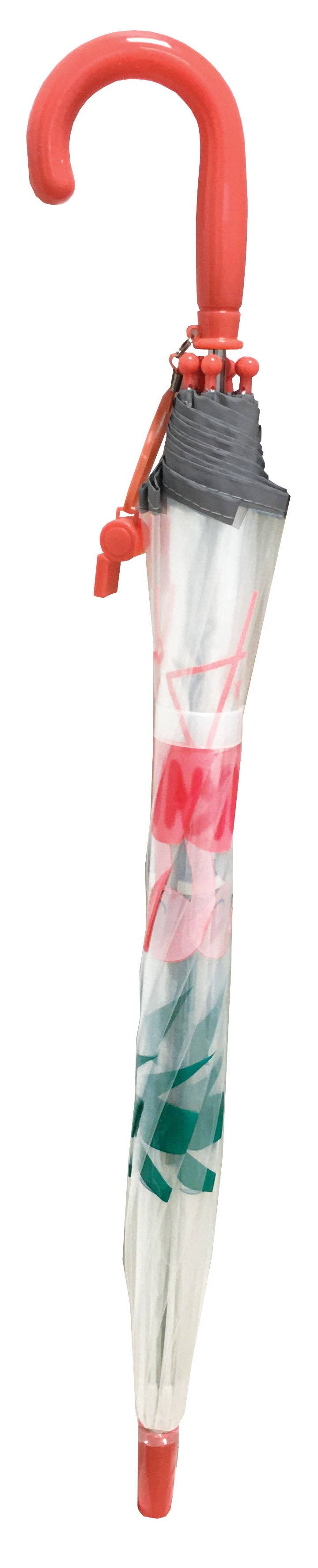 SMATI – wholesale Umbrella – kids – Child's Transparent Umbrella Reflective Flamingo4