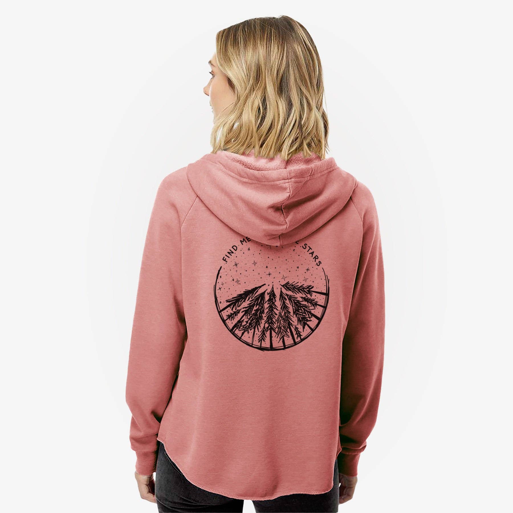 Because Tees - Wholesale Hoodie - Women's - Find Me Under the Stars - Women's Cali Wave Zip-Up Sweatshirt1