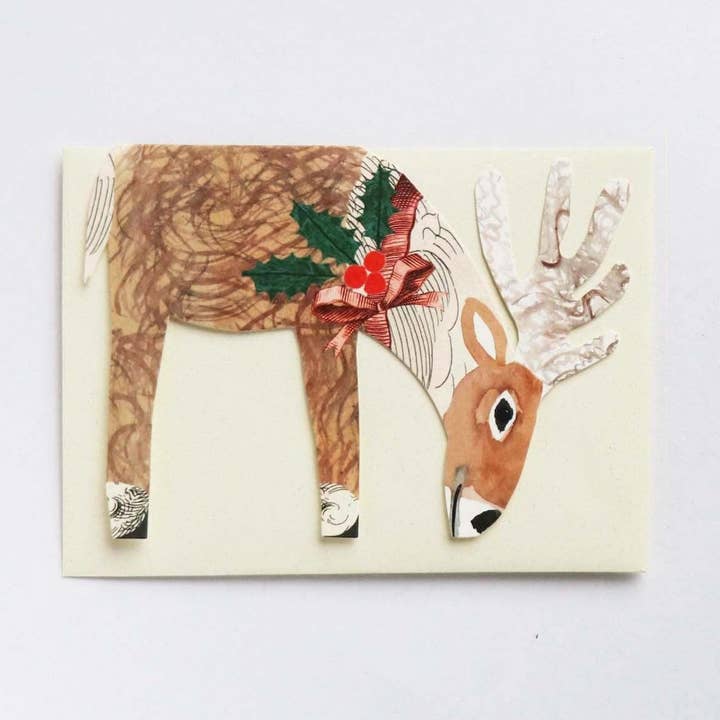 Reindeer card for wholesale by Hadley