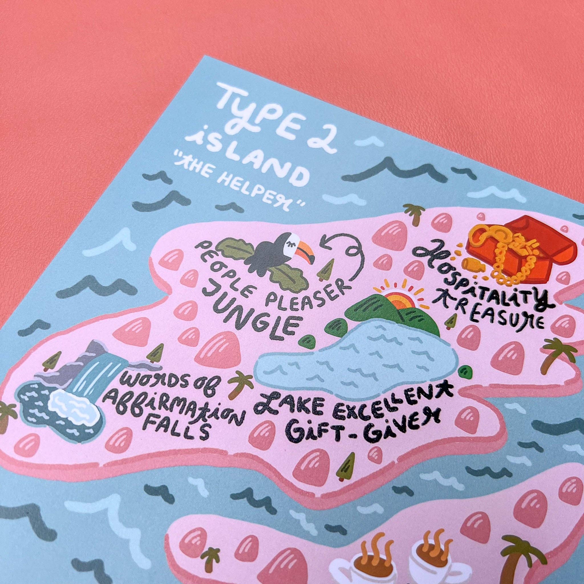 Paris Woodhull Illustrations – Großhandel Kunstdruck – Enneagramm Typ 2 - Druck - 8x8"2