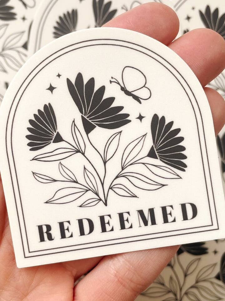 Redeemed Sticker | Faith Stickers | Bible Verse Sticker for wholesale by Brianna Collins Designs