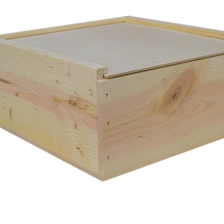 Poole & Sons Inc. - Wholesale Gift Box - Wooden Slide Top Box 12x12x6 (Bulk)