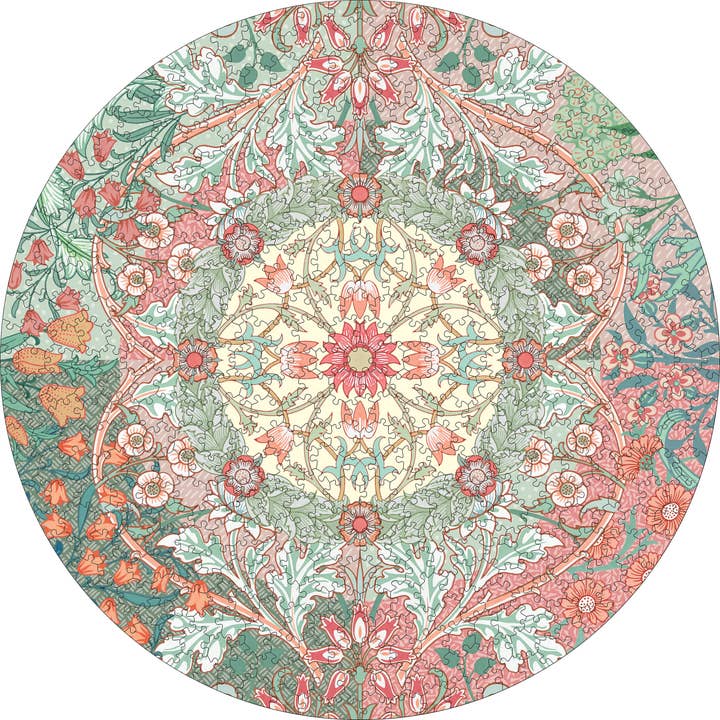 Pomegranate - Wholesale Puzzle - Adult - William Morris 500-Piece Circular Jigsaw Puzzle