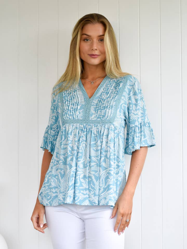 MEI0007 CERULEAN TOP for wholesale by Sanctum The Label