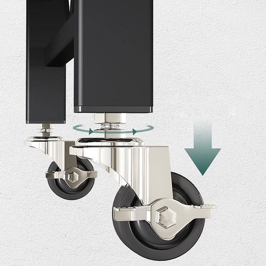 SOGA International Pty Ltd - Wholesale Free-standing shelf - SOGA 2X 4 Tier Steel White Foldable Display Stand Multi-Functional Shelves Storage Organizer with Wheels12